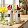 Ceramic Rooster Kitchen Decoration Chicken White H23cm 2 pcs | Floristik24.ie
