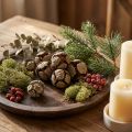 Cypress cones, natural, 3cm, 500g | Floristik24.ie