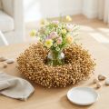 Boho decorative wreath, flax decorative wreath, natural wreath, dry, Ø28cm | Floristik24.ie