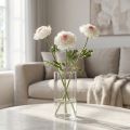 Artificial ranunculus with delicate blossoms for stylish and easy-care decoration, 51cm, 3 pieces. | Floristik24.ie