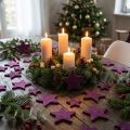 Scatter Decoration Stars Flocked Velvet Stars Purple Berry 4/5cm 40 Pcs | Floristik24.ie