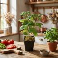 Mint in a pot, artificial herbs, green plant, H24cm | Floristik24.ie