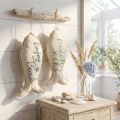 Maritime Decoration Fish for Hanging Fabric 34×14.5cm 2pcs | Floristik24.ie