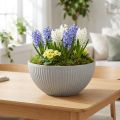 Plant bowl, mottled grey plastic, Ø35cm, H16.5cm | Floristik24.ie