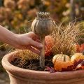 Artificial stone decoration poppy antique decoration brown Ø13cm L37.5cm | Floristik24.ie