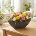 Plant bowl with grooves, planting boat, anthracite, 24 cm | Floristik24.ie