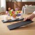 Slate board long, decorative tray natural stone 40×13cm 2pcs | Floristik24.ie