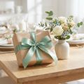 Decorative ribbon taffeta ribbon gift ribbon green sage 15mm 50m | Floristik24.ie
