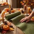 Table runner jute jute tape table tape olive green W15cm L10m | Floristik24.ie