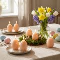 Easter Candles Egg-shaped Candles Egg Candles Peach Ø6cm H9cm, 6 pieces | Floristik24.ie