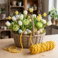 Felt cord fluffy Mirabell yolk yellow 25m | Floristik24.ie