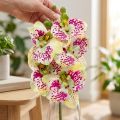 Artificial orchid branch Phaelaenopsis Green Pink H49cm | Floristik24.ie