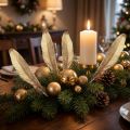 Decoration feathers gold Christmas decoration feathers 15-20cm 12 pcs | Floristik24.ie
