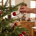 Decorative black stars for hanging, Christmas tree ornaments, Ø12cm, set of 12 pieces | Floristik24.ie