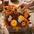 Squirrel decorative flower stakes, wood, 9×8×1.5cm, 12 pieces | Floristik24.ie