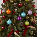Christmas tree bauble set, colorful shiny Christmas baubles, 60mm, 24 pieces | Floristik24.ie