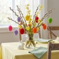 Decorative eggs flocked colorful 4cm 18 pcs | Floristik24.ie