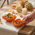 Ceramic bowls orange pepper decoration 16x13x4.5cm 2pcs | Floristik24.ie