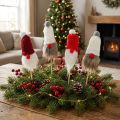 Gnome to stick with knitted hat Red, White, Grey 11–13cm L34–35.5cm 12 pcs | Floristik24.ie