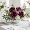 Foam Rose Purple Ø15cm 4 pcs | Floristik24.ie