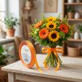Decorative ribbon gift ribbon orange ribbon selvedge 8mm 50m | Floristik24.ie