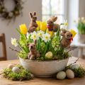 Easter bunnies on wire, assorted, 5cm - 7cm 20 pcs | Floristik24.ie