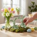 Easter bunny decorative figure for stylish home decoration and Easter, 22cm, 2 pieces | Floristik24.ie