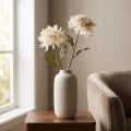 Chrysanthemums Artificial Decorative Flowers Cream L72cm 2pcs | Floristik24.ie