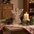 Christmas angel decoration Christmas mango wood 20×18×2.5cm | Floristik24.ie