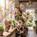 Deco hanger wood deco heart butterfly deco 13.5x20cm 6pcs | Floristik24.ie