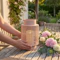 Decorative lantern pink metal lantern with handle Ø18cm H29cm | Floristik24.ie