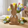Easter bunny wood with metal eggs, Easter table decoration H31cm | Floristik24.ie