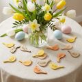 Scatter decoration bird decoration wood spring yellow/beige/orange Ø4cm 72 pcs | Floristik24.ie