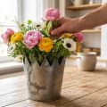 Deco crown antique look gray metal decoration Ø17.5cm H17.5cm | Floristik24.ie