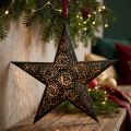 Christmas hanger star metal star black H25.5cm | Floristik24.ie