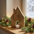 Wooden house decoration Christmas house wooden house decoration wooden stand H15cm | Floristik24.ie
