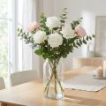 White Rose Fake Rose on Stem Silk Flower Fake Rose L72cm Ø13cm | Floristik24.ie