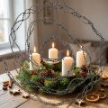 Christmas decoration pearl garland gray 275cm | Floristik24.ie