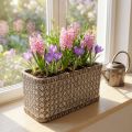 Planter Planter Ceramic Bowl Brown, White 23×11×11cm | Floristik24.ie