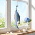 Wooden fish decorative hangers fish blue white 11.5/20cm set of 2 | Floristik24.ie
