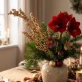 Berry branch with golden berries Christmas branch 70cm | Floristik24.ie