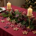 Scatter decoration wooden stars in berry pink natural Ø4cm 72 pcs | Floristik24.ie