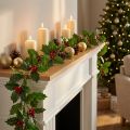 Christmas garland artificial holly Ilex garland 160cm | Floristik24.ie