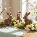 Decorative rabbit 14cm flocked 4 pcs. | Floristik24.ie