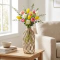 Macrame bottle glass decorative vase natural jute Ø10.5cm H26cm | Floristik24.ie