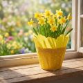 Rondella cuffs Ø38cm yellow 50pcs | Floristik24.ie