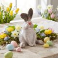Easter Bunny Ceramic Rabbit Sitting Brown White 13x12x18cm | Floristik24.ie