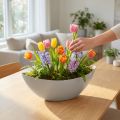 Plant bowl 39cm x 12.5cm H13cm light grey, 1 piece | Floristik24.ie