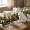 Polar bear decorative figures standing and sitting white 16/20cm 3pcs | Floristik24.ie
