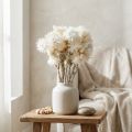 Dried flowers, cap flowers, natural white, strawflowers, dried flower bouquet H33cm | Floristik24.ie